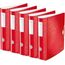 Leitz Qualitäts-Ordner 180° Active WOW, 10er Pack, A4, Breit, abgerundeter Rücken, 8,2 cm breit, Gummibandverschluss, mit Innentaschen, WOW Serie, Rot, 11060026