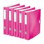 Leitz Qualitäts-Ordner 180° Active WOW, 5er Pack, A4, Schmal, Abgerundeter Rücken, 6,5 cm breit, Gummibandverschluss, Leichtes Polyfoam, Plastik-Ordner, WOW Serie, Pink, 11070023