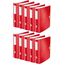 Leitz Qualitäts-Ordner 180° Active WOW, 10er Pack, A4, Breit, abgerundeter Rücken, 8,2 cm breit, Gummibandverschluss, mit Innentaschen, WOW Serie, Rot, 11060026