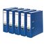 Original Falken 5er Pack PP-Color Kunststoff-Ordner. Made in Germany. 8 cm breit DIN A4 blau Vegan Ringordner Aktenordner Briefordner Büroordner Plastikordner Schlitzordner