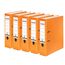 Original Falken 5er Pack PP-Color Kunststoff-Ordner. Made in Germany. 8 cm breit DIN A4 orange Vegan Ringordner Aktenordner Briefordner Büroordner Plastikordner Schlitzordner