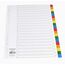5er Set 20-teiliges Register/Trennblätter aus buntem stabilem PP, DIN A4 praktischem Deckblatt aus stabilem Papier zum Beschriften. Trenn-Blätter für die Ordner-Organisation im Büro