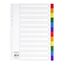 5er Set 12-teiliges Register/Trennblätter aus buntem stabilem PP, DIN A4 praktischem Deckblatt aus stabilem Papier zum Beschriften. Trenn-Blätter für die Ordner-Organisation im Büro