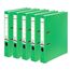 Original Falken 5er Pack PP-Color Kunststoff-Ordner. Made in Germany. 5 cm schmal DIN A4 Pastell-Farbe hellgrün Vegan Ringordner Aktenordner Briefordner Büroordner Plastikordner Schlitzordner