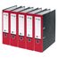 VON Leitz 5er Pack Ordner A4, 100 % Recyclingkarton, 80 mm Rückenbreite, Für 600 Blatt, Marmoriert, Blauer Engel & FSC-zertifiziert, Für Schule, Studium & Haushalt, Rot, 10531025