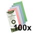 Exacompta 13495B 100er Pack Karton-Trennstreifen. 10,5 x 24 cm farbig sortiert. Für eine übersichtliche Anblage Ihrer Dokumente. Trennlaschen Trennblätter Ordner Register Blauer Engel