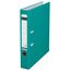 Leitz Qualitäts-Ordner 180° Plastik, das Original, DIN A4 Aktenordner 5 cm schmal, 90% Recycling-Karton, 30% Pre-Consumer Recycling-Kunststoff, Mit 180° Mechanik, 350 Blatt Kapazität, Türkis, 10155052