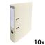 Exacompta 53750E 10er Pack Premium PVC-Ordner Prem´Touch Pastell. 7 cm breit DIN A4 Ringordner Aktenordner Briefordner Büroordner Plastikordner Schlitzordner Perlweiß