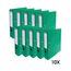 Exacompta 53743E 10er Pack Premium PVC-Ordner Prem´Touch. 7 cm breit DIN A4 Ringordner Aktenordner Briefordner Büroordner Plastikordner Schlitzordner grün