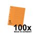 Original Falken 100er Pack Trennblätter. Made in Germany. Aus Recycling-Karton für DIN A4 orange Trennlaschen Trennblätter Ordner Register Kalender Blauer Engel