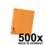 Original Falken 500er Pack Trennblätter. Made in Germany. Aus Recycling-Karton für DIN A4 orange Trennlaschen Trennblätter Ordner Register Kalender Blauer Engel