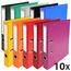 Exacompta 53054E 10er Pack Premium PVC-Ordner Prem´Touch. 5 cm schmal DIN A4 Ringordner Aktenordner Briefordner Büroordner Plastikordner Schlitzordner farbig sortiert
