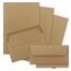 100x Briefpapier Set DIN A4 mit DIN Lang Briefumschlägen, Nassklebung - Kraftpapier Braun - Recycling-Schreibpapier mit Kuverts - FarbenFroh by GUSTAV NEUSER