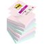 Post-it Super Sticky Z-Notes Soulful Collection, Packung mit 6 Blöcken, 90 Blatt pro Block, 76 mm x 76 mm, Pink, Lila, Grün - Extra-stark klebende Notizzettel für Notizen, To-Do-Listen & Erinnerungen