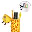 LEGAMI - 2-in-1 Weiche Silikontasche - Kawaii, Giraffe Schultasche, Tischstifthalter, Reißverschluss, Silikon, Stiftetasche Buntstifte Marker, H 18,5 cm