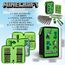 Minecraft Federmäppchen Jungen und Mädchen Mäppchen Gefüllt Creeper Federmappe mit Schreibwaren Gamer Geschenke für Kinder und Teenager (Grün Mob)