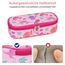 Bagseri Federmäppchen Mädchen - Federmäppchen Groß für Kinder, Zipit Mäppchen Mädchen für Schule, 2 Fächer und Stifthalter innen (Rosa Dinosaurier)