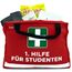 Dakita Erste-Hilfe Tasche für Studenten – Lustiges Geschenk zum Studienbeginn oder Abschluss der Prüfungen – 28×18×8 cm – rot, ohne Inhalt