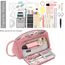 SeBeLi Federmäppchen Federtaschen Teenager Mädchen Mäppchen, Große Kapazität Pencil Case für Schule & Büro Erwachsener Mädchen Geschenk, 21x11cm (Rosa #2)