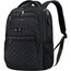 KROSER Laptop Rucksack 17,3'' Business Rucksack Schulrucksack Großer Wasserdicht Taschen Reise Backpack Daypack Mit USB und RFID-Taschen für Herren/College/Männer/Frauen Gestepptes Schwarz