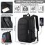 AMBOR Rucksack Herren, 17,3 Zoll Laptop Rucksack Schulrucksack mit USB-Ladeanschluss, Backpack Damen Anti-Diebstahl Rucksack Multifunktion Notebook Tasche Wasserdicht, Schwarz