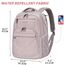 KROSER Laptop Rucksack 17,3'' Business Rucksack Schulrucksack Großer Wasserdicht Taschen Reise Backpack Daypack Mit USB und RFID-Taschen für Herren/College/Männer/Frauen Gestepptes Rosa