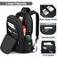 AMBOR Rucksack Herren, 17,3 Zoll Laptop Rucksack Schulrucksack mit USB-Ladeanschluss, Backpack Damen Anti-Diebstahl Rucksack Multifunktion Notebook Tasche Wasserdicht, Schwarz