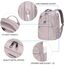 KROSER Laptop Rucksack 17,3'' Business Rucksack Schulrucksack Großer Wasserdicht Taschen Reise Backpack Daypack Mit USB und RFID-Taschen für Herren/College/Männer/Frauen Gestepptes Rosa