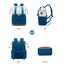 LOVEVOOK Rucksack Damen Blau, Laptoprucksack mit USB, Schultasche Teenager, Backpack Women Elegant, Arbeitsrucksack & Handtasche 2 in 1, 15,6 Zoll Arbeitstasche für Beruf Büro und Pendeln, Blau-Beige