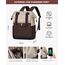 LOVEVOOK Rucksack Kaffee, Moderner Laptop Schulrucksack, Schultasche Teenager Backpack Women Elegant Tagesrucksäcke Handtasche 2 in 1, 15,6 Zoll für Uni Büro Arbeit, Beige & kaffee