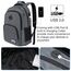 YAMTION Rucksack Laptop 17.3 Zoll Schulrucksack Herren Damen Schultasche Teenager mit USB-Ladeanschluss für Uni Arbeit Schule Reisen