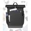 Inateck RollTop Rucksack Herren Damen 25L-30L Fahrradrucksack Schulrucksack für Uni Freizeit Job Sport Reisen, Stylische Tagesrucksack mit 17 Zoll Laptopfach, Schwarz
