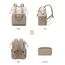 LOVEVOOK Rucksack Damen groß, 18 Zoll Laptop Schulrucksack Teenager, Arbeitstasche SChultasche mit USB, Backpack Women elegant, Tagesrucksack Handtasche 2 in 1 für Büro Uni Reise, Beige & Khaki