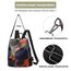 Fmeida Rucksack Damen Anti Diebstahl Handtaschen Wasserdichte Nylon Schulrucksack 2 in 1 Schultertasche Shopper Casual Daypack Reiserucksack für Frauen Mädchen (Bunt)