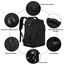 Handgepäck Rucksack 40x20x25 für Ryanair Klein Reiserucksack für Flugzeug Unter Sitzplatz Tasche Laptop Rucksack 14 Zoll mit USB Ladeanschluss für Herren Damen Schulrucksack Jungen Teenager,Schwarz
