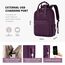 LOVEVOOK Laptop Rucksack Damen, 15,6 Zoll Schulrucksack Teenager mit USB Ladeanschluss, Wasserdicht Tagesrucksäcke Reiserucksack, Elegant Travel Backpack für Schule Büro Reise, Dunkelviolett