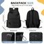 HYC00 Schulrucksack Damen, Causal Travel Schultaschen 14 Zoll Laptop Rucksack für Mädchen Teenager Schultasche Leichter Rucksack Schule Aesthetic Bookbag College Backpack Boys Men Work Daypack,Schwarz