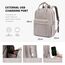 LOVEVOOK Rucksack Damen 18 Zoll, Groß Laptop Schulrucksack Teenager Mädchen mit Laptopfach, Wasserdicht Reiserucksack Arbeitstasche Handgepäck Rucksack für Schule Uni Reise Arbeit, Taro-grau