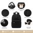LOVEVOOK Rucksack Damen Groß, 18 Zoll Laptop Schulrucksack Teenager Mädchen mit Laptopfach, Elegant Reiserucksack Tagesrucksäcke Handgepäck Rucksack für Uni Büro Reise Arbeit, Schwarz
