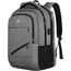 MATEIN Laptop Rucksack Herren 17 Zoll, Großer Wasserfester Rucksack Herren Reisen Tasche Arbeit Business Schulrucksack mit USB Ladeanschluss, Anti Diebstahl TSA Backpack Teenager Daypack, Grau