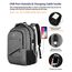 MATEIN Laptop Rucksack Herren 17 Zoll, Großer Wasserfester Rucksack Herren Reisen Tasche Arbeit Business Schulrucksack mit USB Ladeanschluss, Anti Diebstahl TSA Backpack Teenager Daypack, Grau