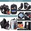 HILUSEN Groß Rucksack Herren 50L,Arbeit Rucksack Laptop Rucksack Herren 17.3 Zoll Schulrucksack mit USB Ladeanschluss Business Reisen Notebook Tasche Rucksäcke Männer Frauen Jungen Teenager Schwarz