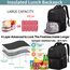 HILUSEN Groß Rucksack Herren 50L,Arbeit Rucksack Laptop Rucksack Herren 17.3 Zoll Schulrucksack mit USB Ladeanschluss Business Reisen Notebook Tasche Rucksäcke Männer Frauen Jungen Teenager Schwarz