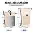 Lekeinchi Rolltop Rucksack Damen & Herren, Elegant Laptop Rucksack Wasserdicht mit 17 Zoll Laptopfach, Großer Reiserucksack Tagesrucksack Schulrucksack für Reisen, Uni Schule, Arbeit - Beige_XL