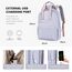 LOVEVOOK Rucksack Damen, 15,6 Zoll Laptoptasche Wasserdicht Schulrucksack Mädchen Teenager Daypacks mit USB Ladeanschluss, Elegant Arbeitstasche Backpack Women für Schule Freizeit Reise, Helllila