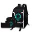 Asge Schulrucksack Jungen Mädchen Teenager Rucksack Groß 3-teiliges Set Schulranzen Reflektierender Wasserdicht Backpack School Bags for Boys Schultasche für Schule Travel Outdoor