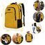 MATEIN Laptop Rucksack Damen 15,6 Zoll Arbeitsrucksack Business Frauen Schulrucksack für Mädchen Jungen mit USB-Ladeanschluss Daypack Student, Zitronengelb