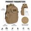 VINBAGGE Rucksack Taktischer Motorrad Wanderrucksack Outdoor Wasserdicht Trekkingrucksack 25L Campus Wandern Arbeit Schulrucksack Jungen Daypack für Herren Damen Braun（500D-Aufrüstung）