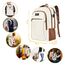 MATEIN Business Laptop Rucksack 15,6 Zoll Reise Laptoptasche mit USB Ladeanschluss Wasserabweisend Daypack Arbeit College Computer Herren Damen, Beigebraun