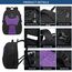 Extra Großer Rucksack Damen 55L Wasserdicht 18.4 Zoll Laptoptasche Arbeit Laptop Rucksack mit USB Ladeanschluss Anti Diebstahl Business Reisen Schulrucksack für Männer Frauen Jungen Teenager Violett